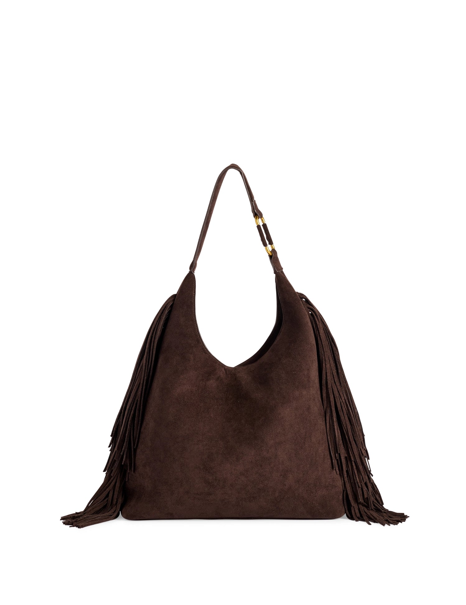 Janis Fringe Hobo Bag - Chocolate-130 ACCESSORIES-SHIRALEAH-July & June Women's Fashion Boutique Located in San Antonio, Texas