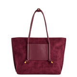 Paige Suede Tote Bag - Wine-130 ACCESSORIES-SHIRALEAH-July & June Women's Fashion Boutique Located in San Antonio, Texas