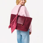Paige Suede Tote Bag - Wine-130 ACCESSORIES-SHIRALEAH-July & June Women's Fashion Boutique Located in San Antonio, Texas