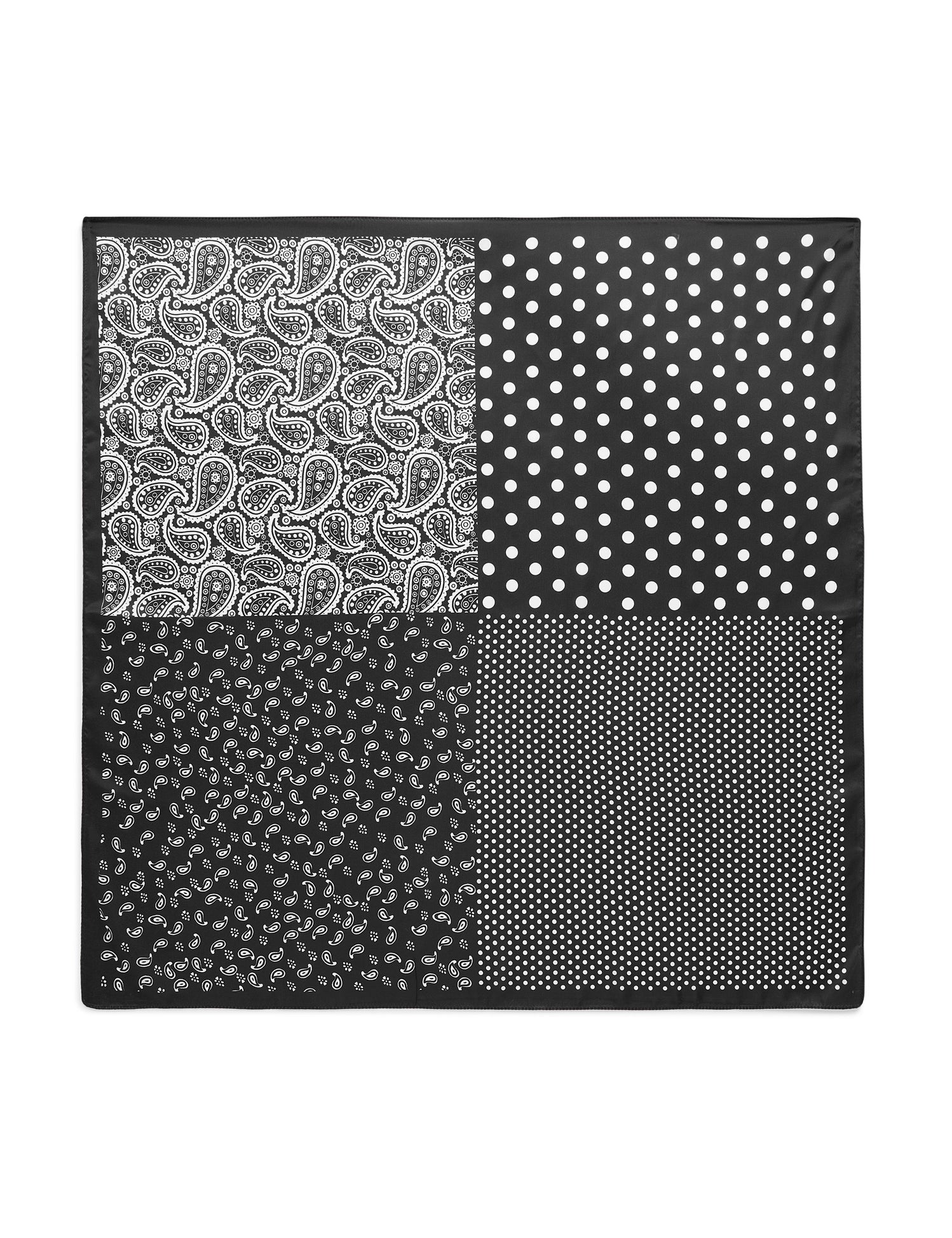 Paisley Square Scarf - Black-130 ACCESSORIES-SHIRALEAH-July & June Women's Fashion Boutique Located in San Antonio, Texas