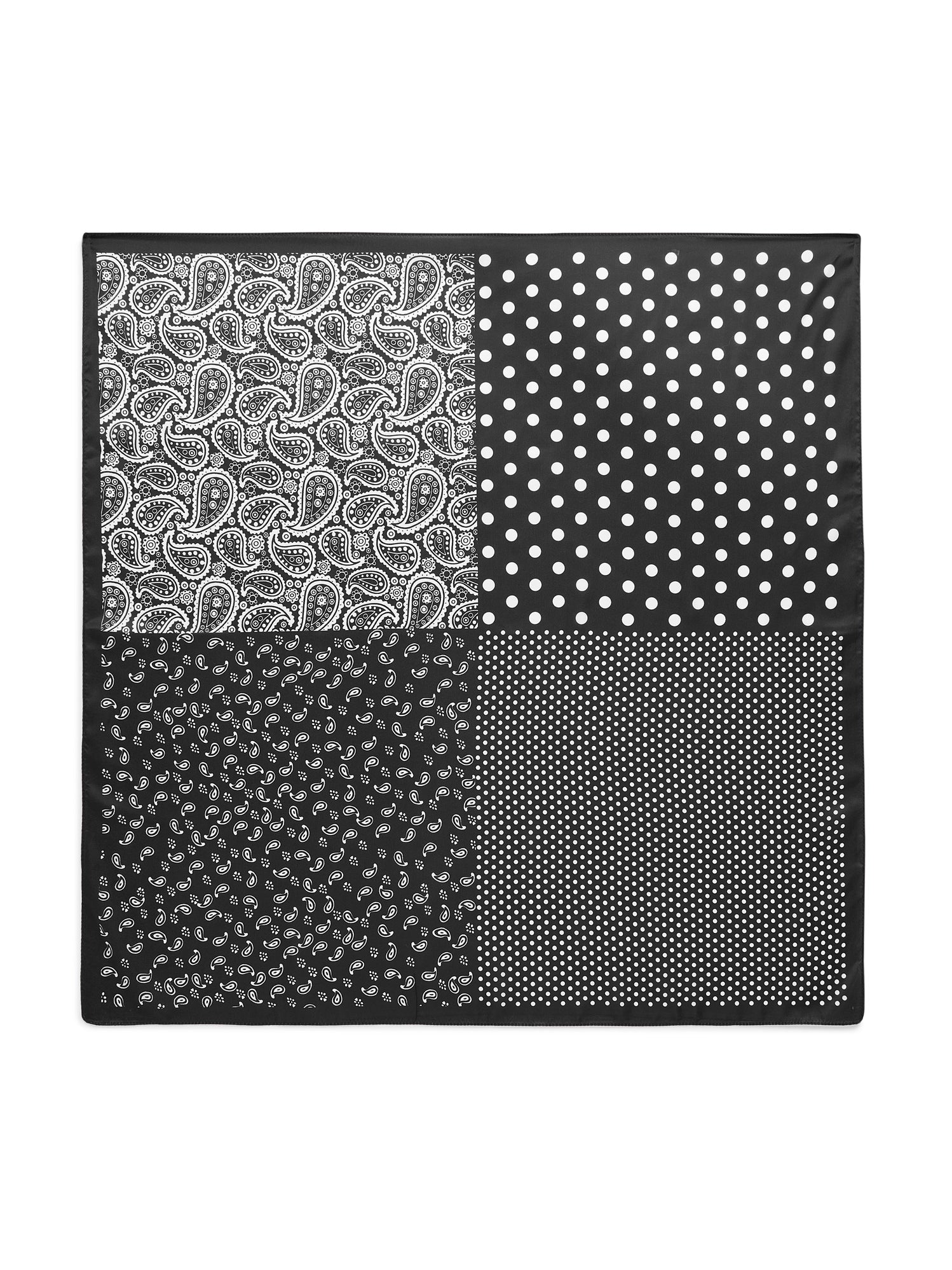 Paisley Square Scarf - Black-130 ACCESSORIES-SHIRALEAH-July & June Women's Fashion Boutique Located in San Antonio, Texas